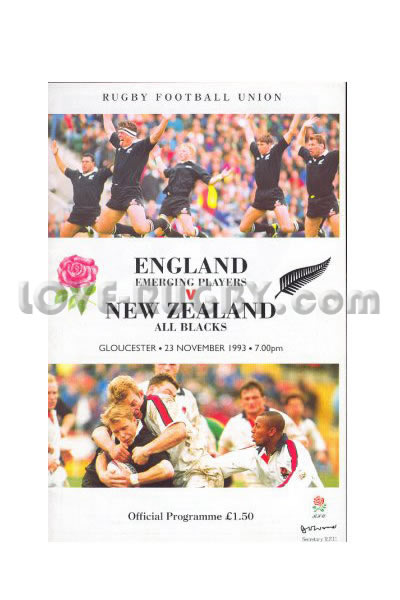 England Emerging New Zealand 1993 memorabilia